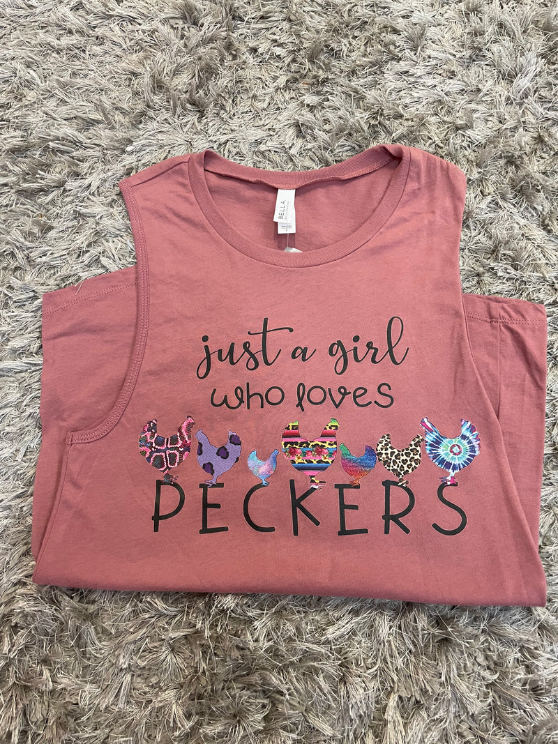 Just a Girl Who Loves Peckers Tank Top