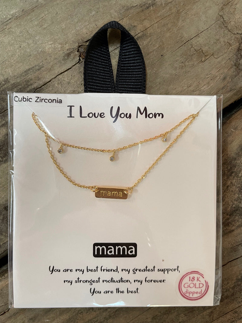 “I Love You Mom” Necklace