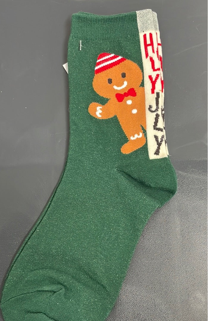 Green Gingerbread Socks
