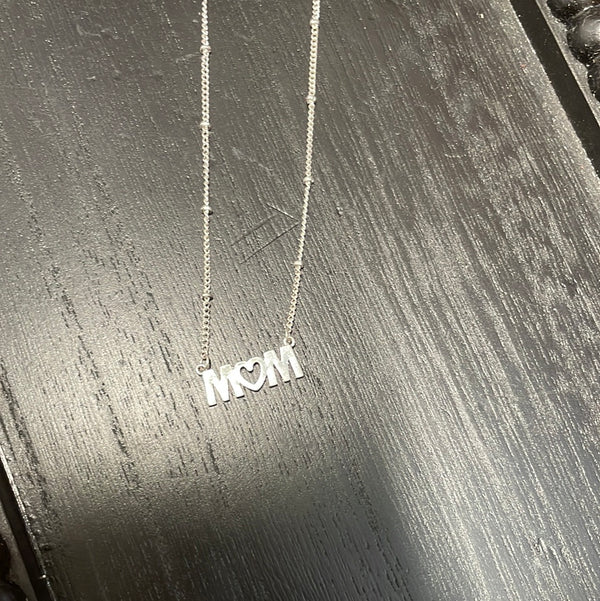 Silver Mom Necklace