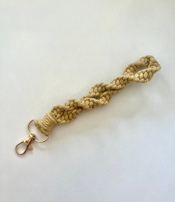 Macrame Twist Wristlet Key Chain