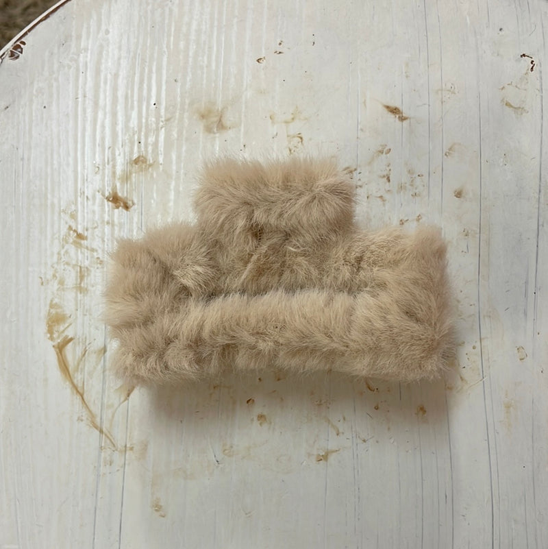 Fur Hair Claw Clip