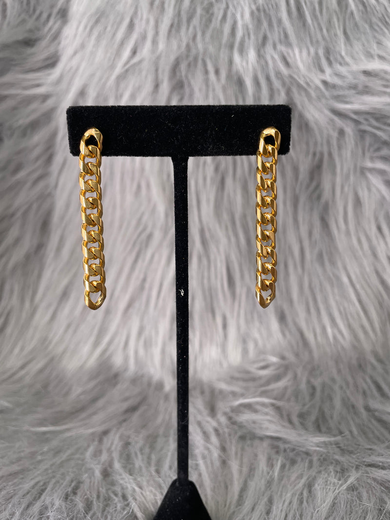 50mm Gold Chain Earrings