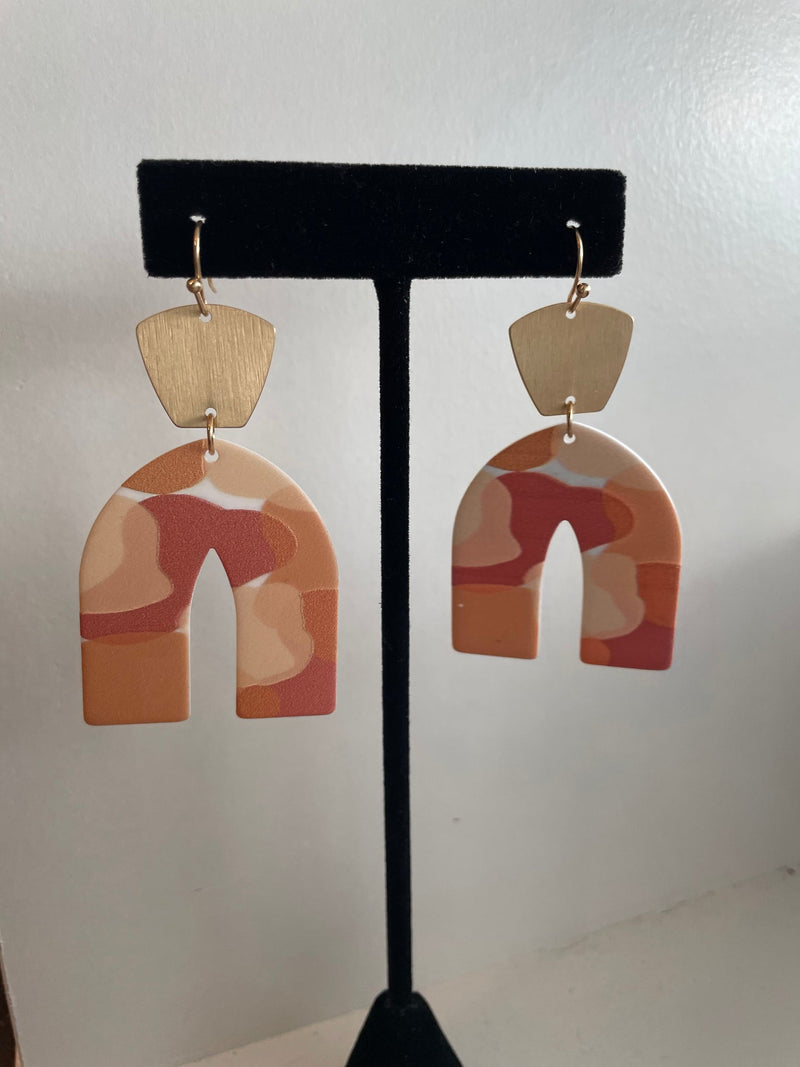 Printed Arch Earrings
