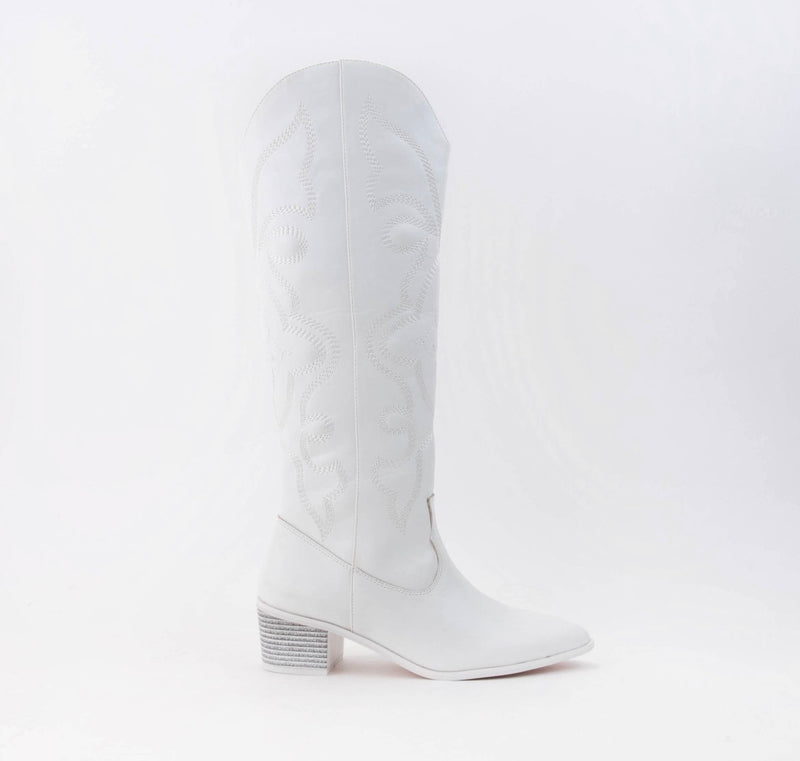Malena White Cowgirl Boots