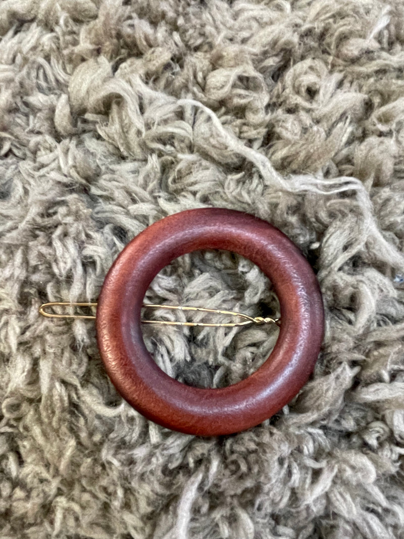 Wooden Circle Hair Pin