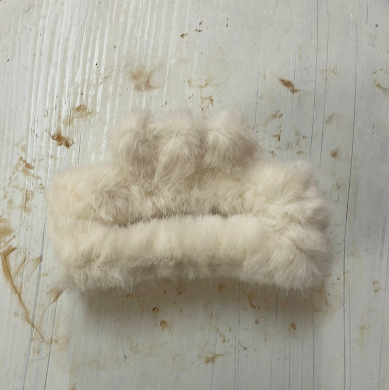 Fur Hair Claw Clip