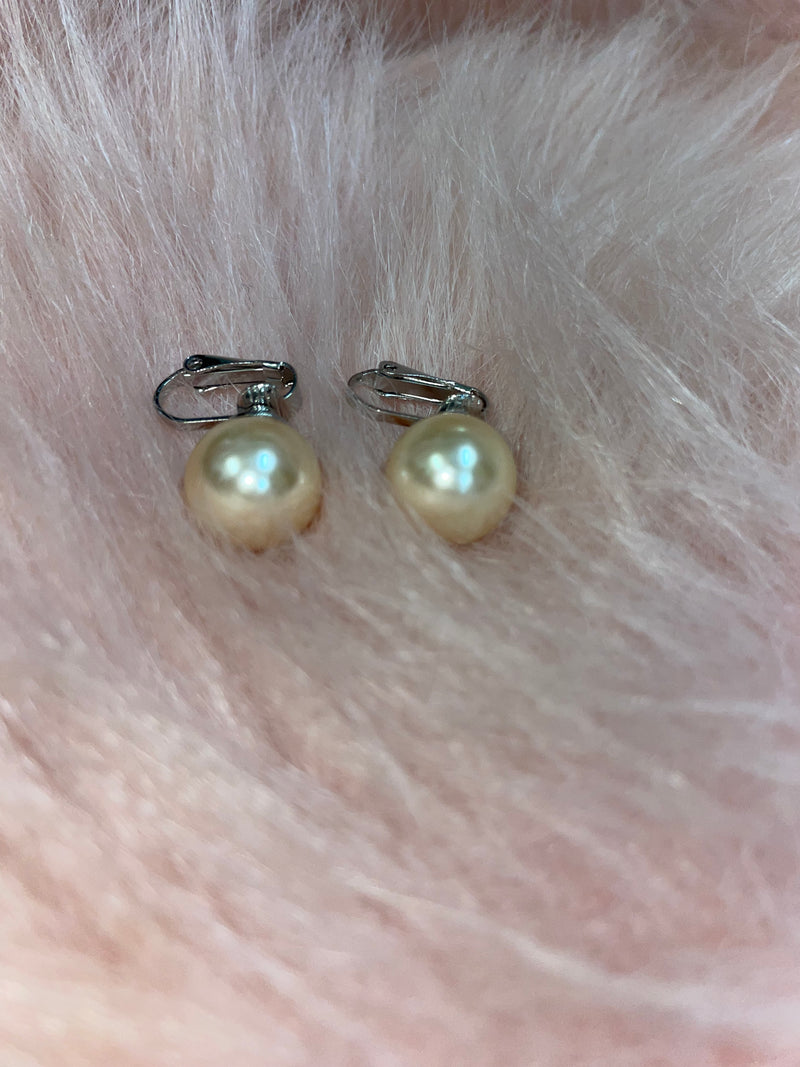 Big Pearl Clip on Earrings