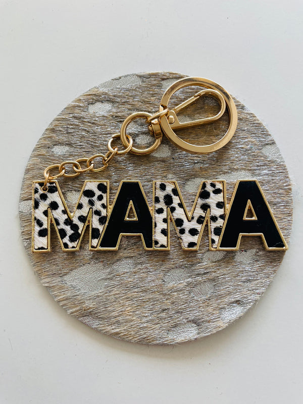 Gold Hair On MAMA Key Chain