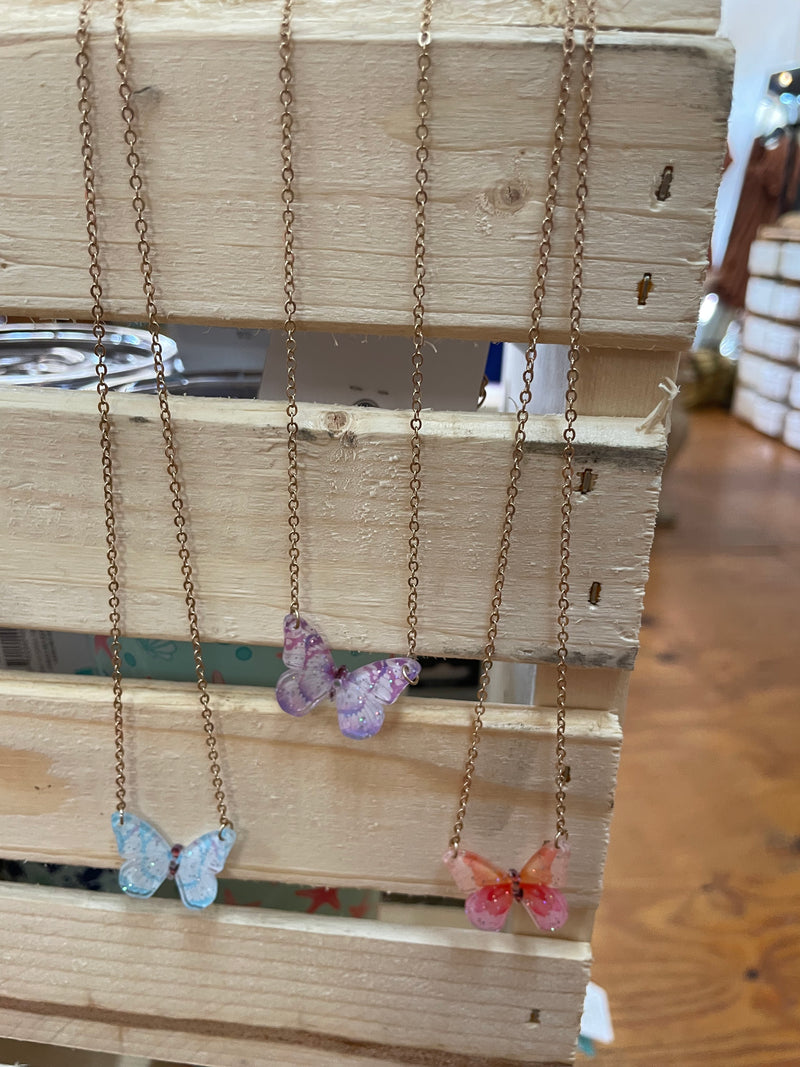 Acrylic Butterfly Necklace