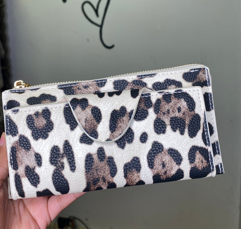 White Leopard Wallet